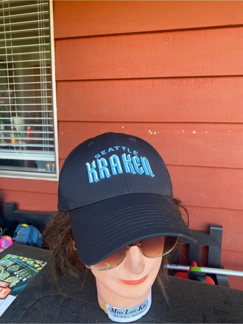 Seattle Kraken Fanatics Black Wordmark Flex Fit Hat for both sex